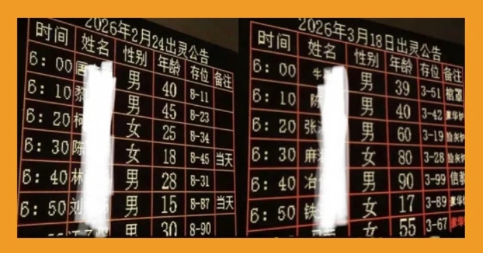 Rò rỉ danh sách người chết tại nhà tang lễ ở Đại lục, chi chít tên đa số là thanh niên và tráng niên缩略图