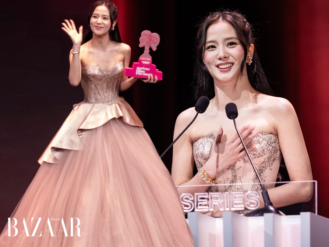 Jisoo (BLACKPINK) diện haute couture Hàn đến Canneseries 2026缩略图
