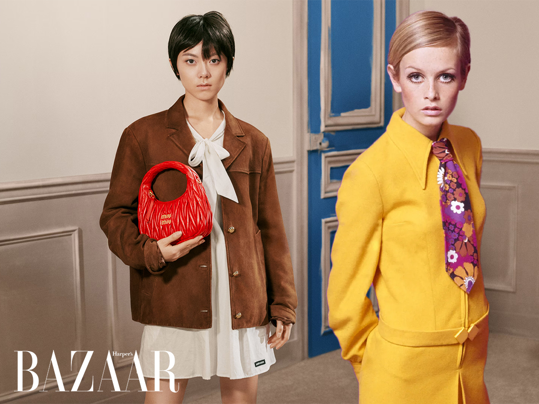 Triệu Kim Mạch và Miu Miu hồi sinh biểu tượng gamine Twiggy缩略图