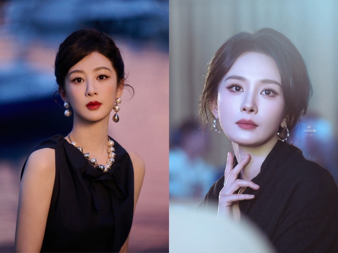 Dương Tử và Dương Mịch diện ngọc trai, biểu tượng của trí tuệ, trước thềm Bạch Ngọc Lan缩略图