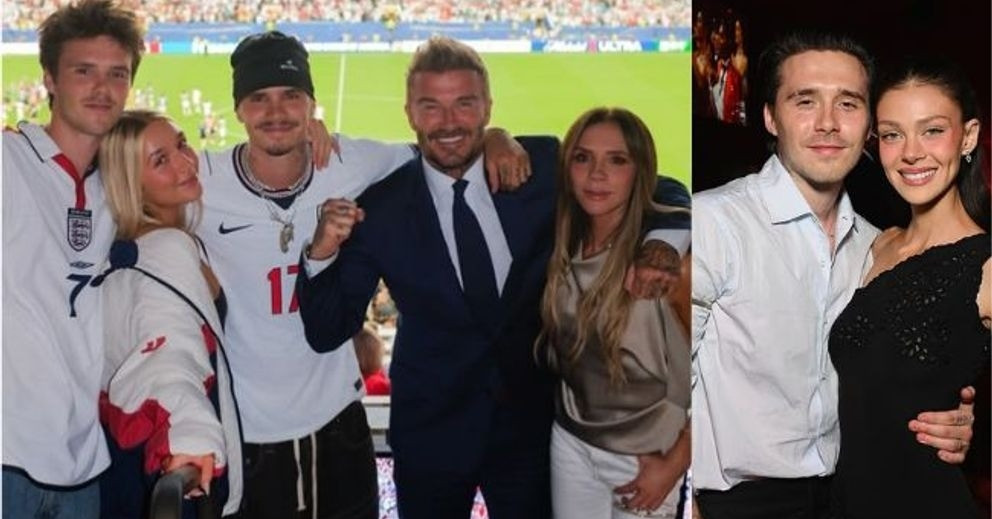 Cả gia đình Beckham quây quần trên khán đài World Cup, cậu cả Brooklyn chỉ có thể theo dõi online缩略图
