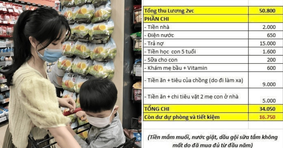 Vợ chồng thu nhập 50,8 triệu/tháng: Bảng chi tiêu tiết lộ 1 khoản chi quá thông minh, ai cũng khen缩略图