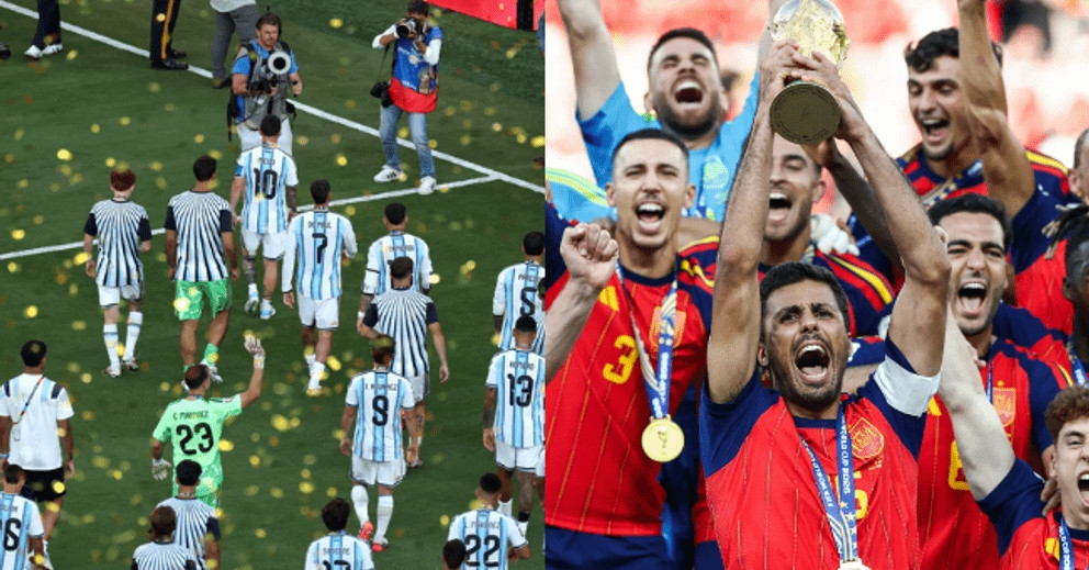 Tranh cãi: Messi cùng dàn cầu thủ Argentina quay lưng đi khi Tây Ban Nha nâng cúp World Cup, bỏ thẳng vào đường hầm缩略图