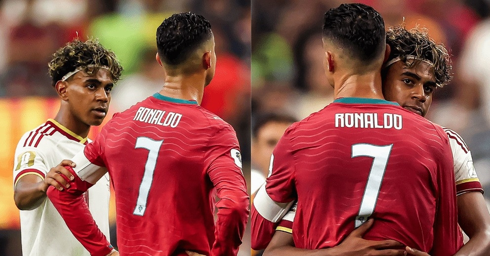 Xúc động cái ôm Lamine Yamal 18 tuổi với huyền thoại Ronaldo 41 tuổi: Khoảnh khắc chuyển giao thế hệ缩略图