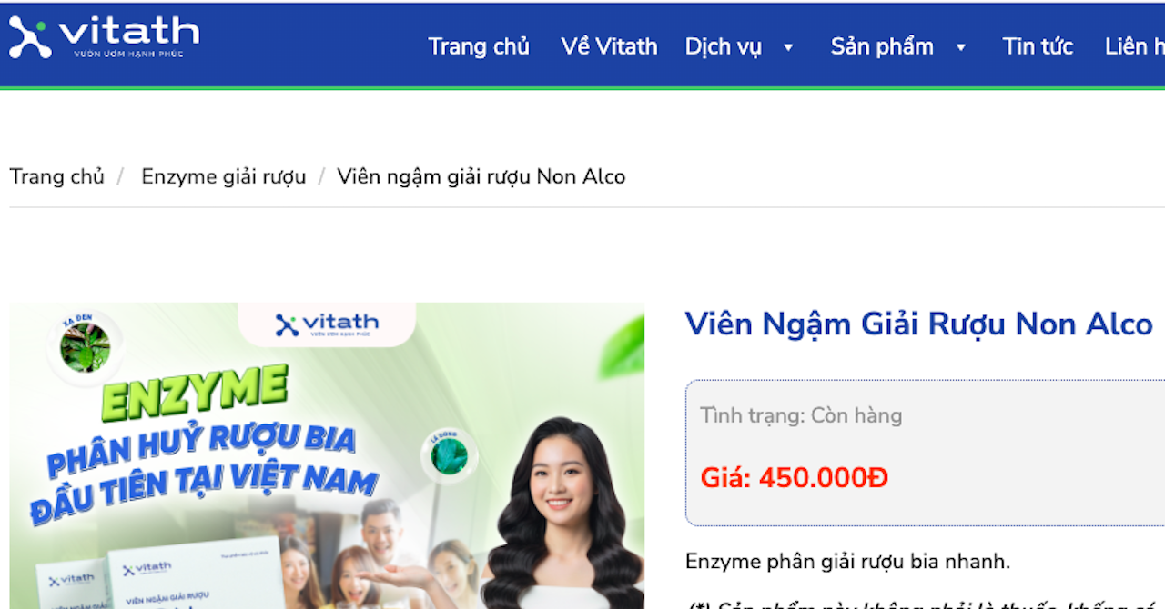 Bộ Y tế yêu cầu kiểm tra quảng cáo viên ngậm giải rượu Non Alco缩略图