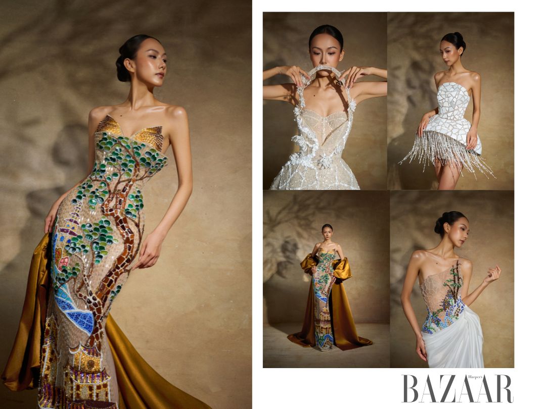 Trần Thảo Vi tái sinh vệt sáng từ những mảnh gốm vỡ chùa Linh Phước trong đầm dạ hội缩略图