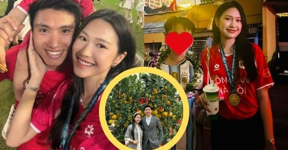 Cam thường bóc nhan sắc đời thực của Doãn Hải My khi cùng Văn Hậu mừng vô địch siêu cúp缩略图