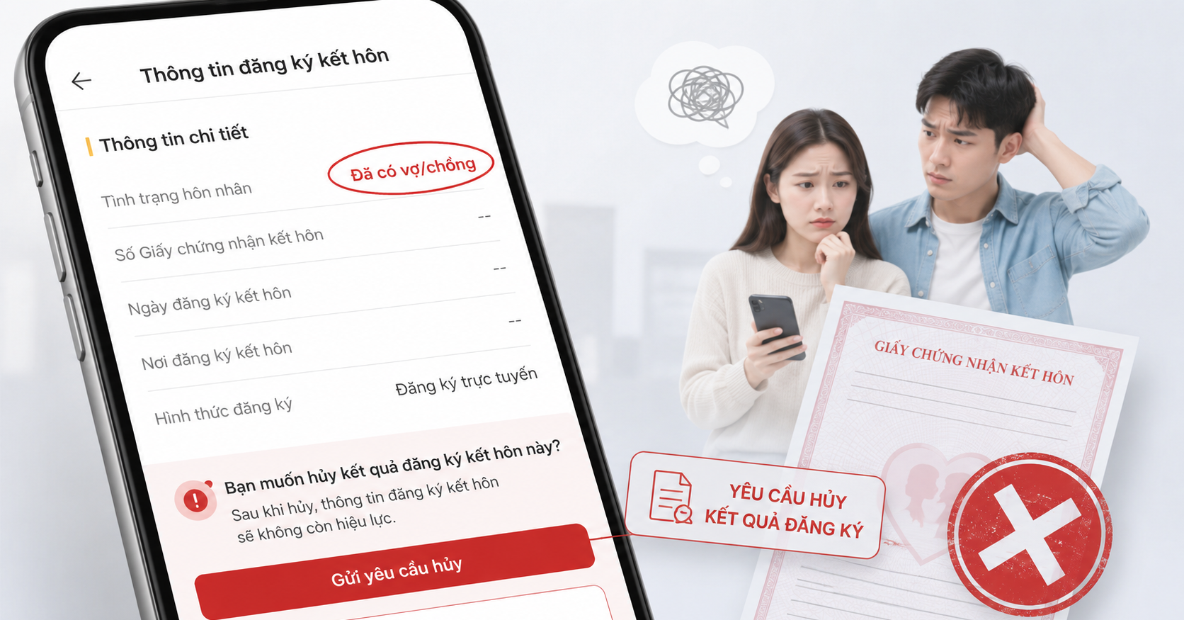 Cô gái 26 tuổi đăng ký kết hôn trực tuyến &amp;apos;cho vui&amp;apos; rồi xin hủy kết quả缩略图