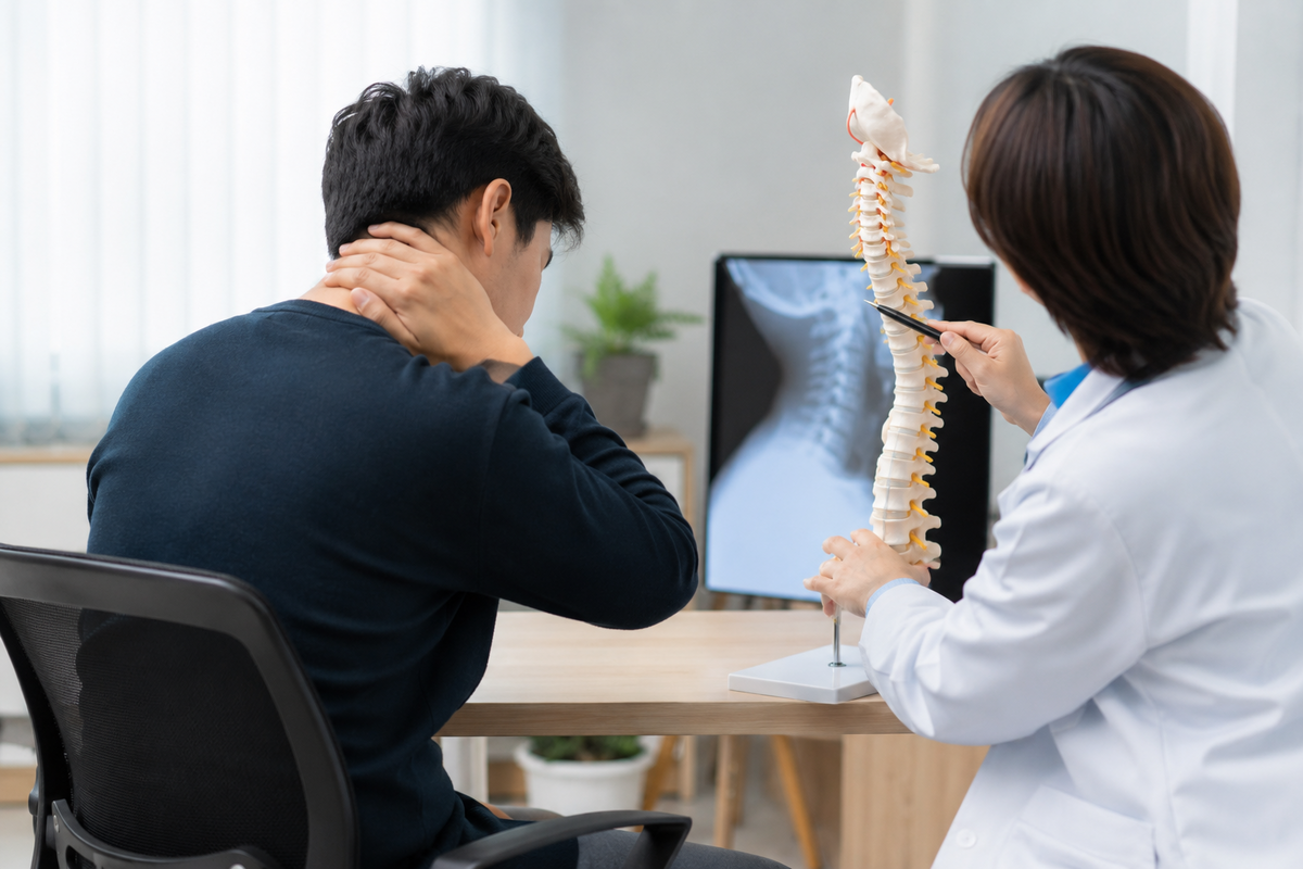 Cúi đầu lướt điện thoại 7 tiếng/ngày, nam thanh niên mắc &amp;apos;cổ rùa&amp;apos;缩略图
