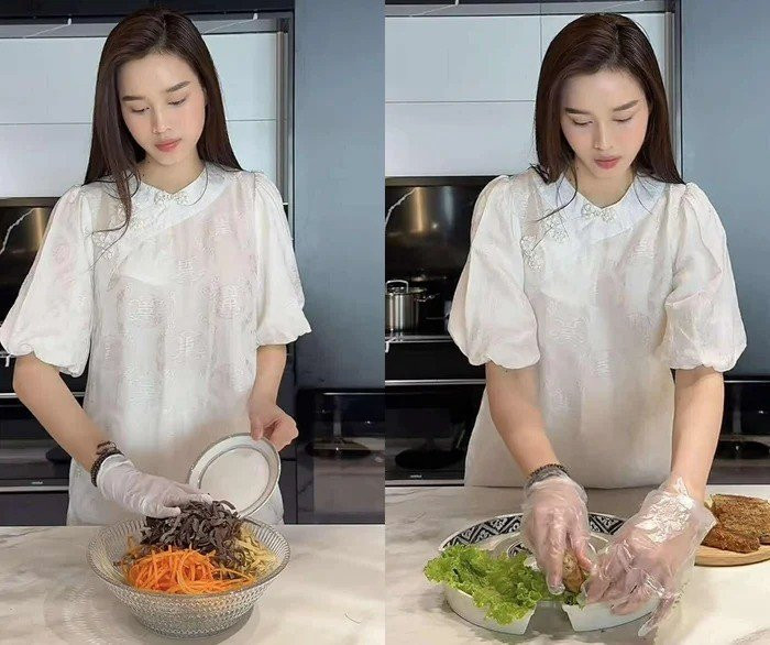 Hoa hậu Đỗ Hà ngày càng đảm đang sau khi kết hôn, chồng tổng giám đốc tập đoàn Sơn Hải thường xuyên làm chuột bạch thử món vợ nấu缩略图