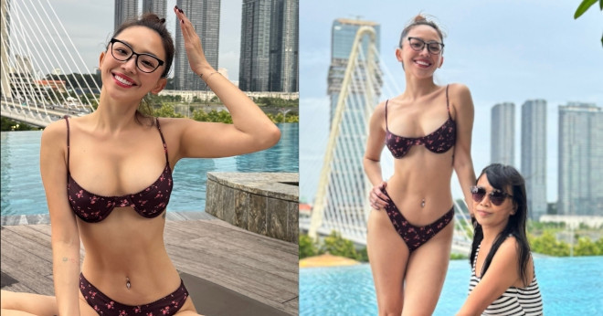 Không chỉ Tóc Tiên, mẹ nữ ca sĩ mới là người chiếm spotlight trong loạt ảnh áo tắm缩略图
