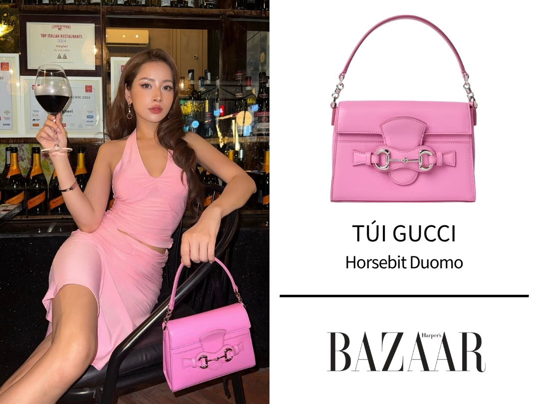 Chi Pu khép lại kỳ nghỉ với chiếc túi xách barbiecore缩略图