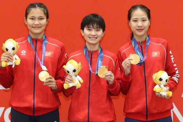 Giành HCV ASIAD lịch sử, các cô gái cầu mây được thưởng bao nhiêu?缩略图