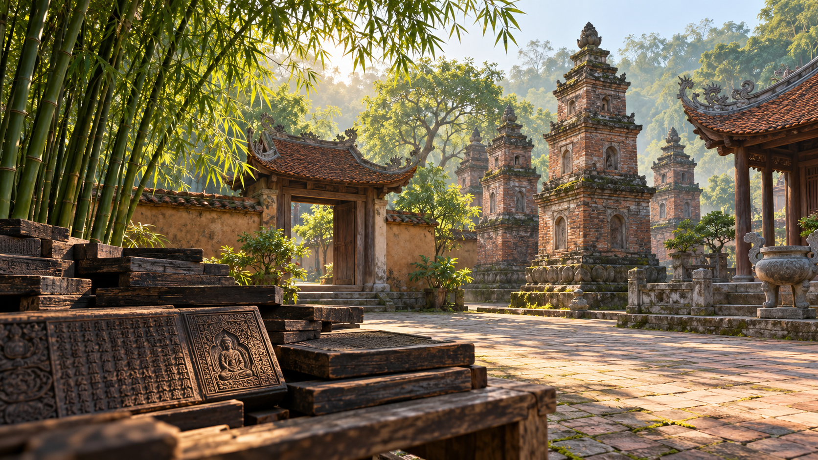 Chùa Bổ Đà: Mộc bản kinh Phật và nếp thiền ở miền Kinh Bắc缩略图