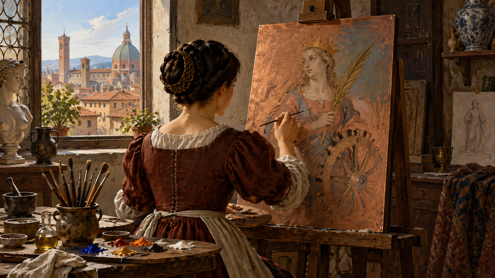 Lavinia Fontana và ba bức tranh về Thánh Catherine缩略图