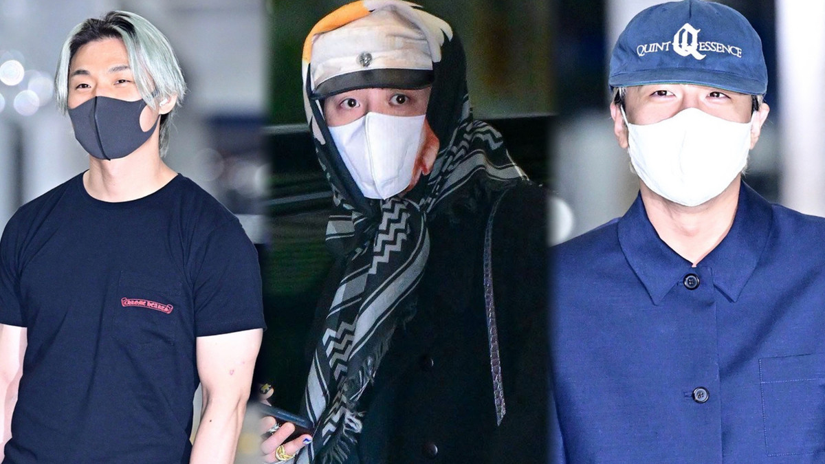 BIGBANG lên đường đến Hà Nội, G-Dragon trùm khăn kín mặt ở sân bay缩略图