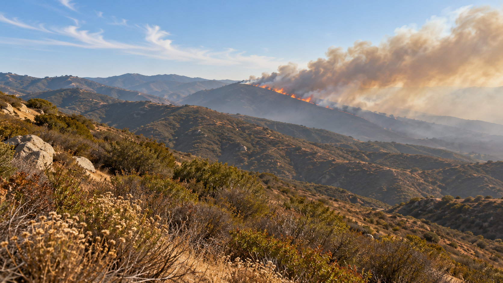 Cháy Bryson tại Malibu giữa đợt gió Santa Ana缩略图