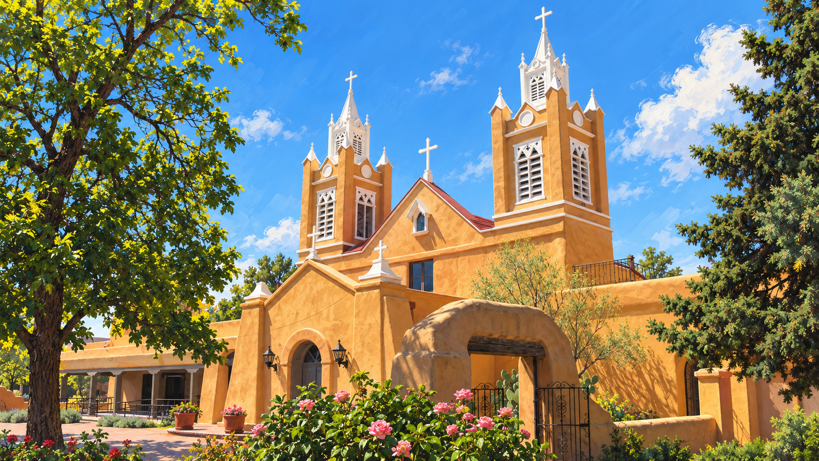 San Felipe de Neri: Vẻ đẹp kiến trúc nhà thờ đất adobe ở Albuquerque缩略图