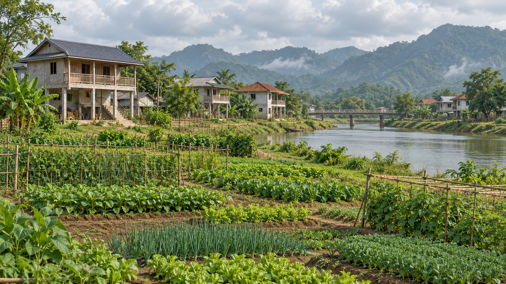 Người dân hạ du sông Ba khôi phục sản xuất, chuẩn bị mùa lũ mới缩略图