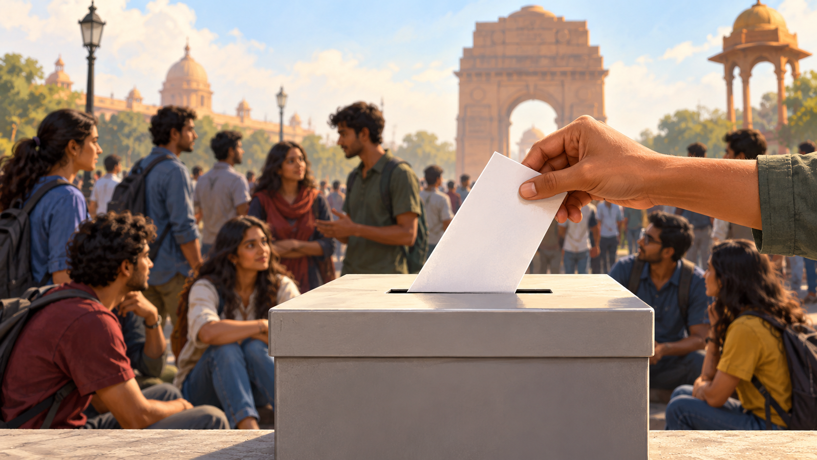 Hàng trăm người được cho là bị tạm giữ trong biểu tình cải cách bầu cử ở Delhi缩略图