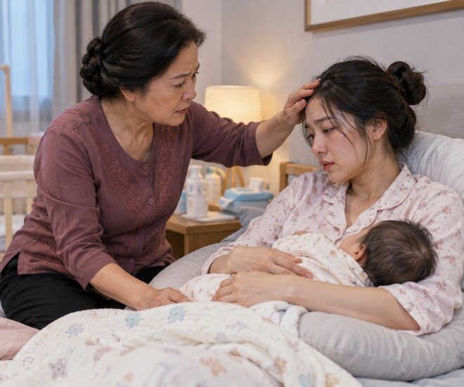 Mẹ chồng sang thăm con dâu mới sinh, vô tình thấy thứ giấu trong nhà vệ sinh thì hốt hoảng gọi con trai về缩略图