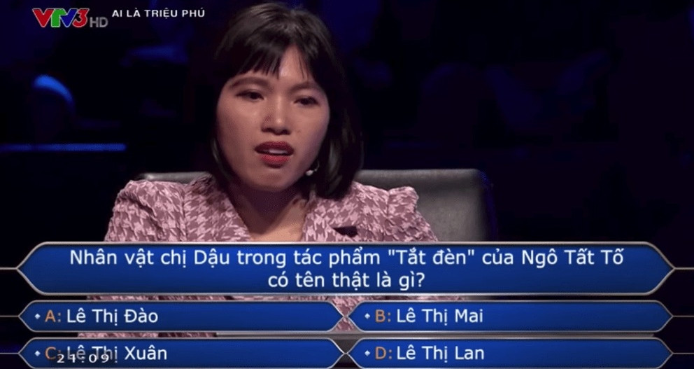 Tên thật của Chị Dậu là gì? Câu hỏi trong Ai Là Triệu Phú khiến người chơi suýt mất tất cả缩略图