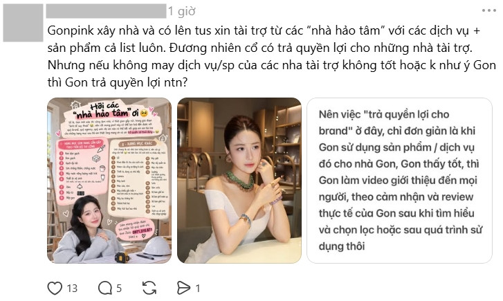 TikToker 3,3 triệu followers “xây nhà kêu gọi tài trợ từ keo dán gạch đến bếp gas” gây tranh cãi缩略图